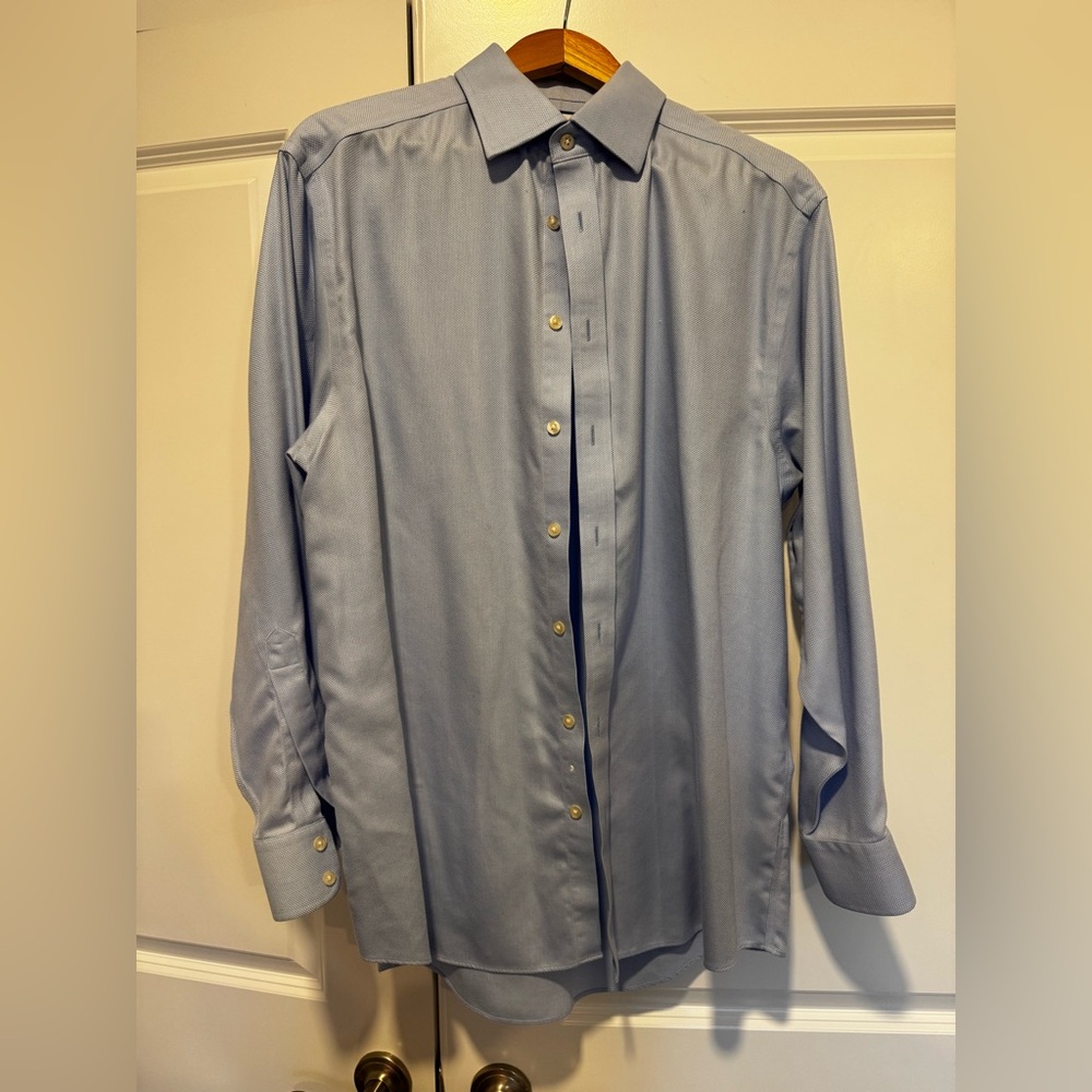 Charles Tyrwhitt Light Blue Dress Shirt with Collar Stays